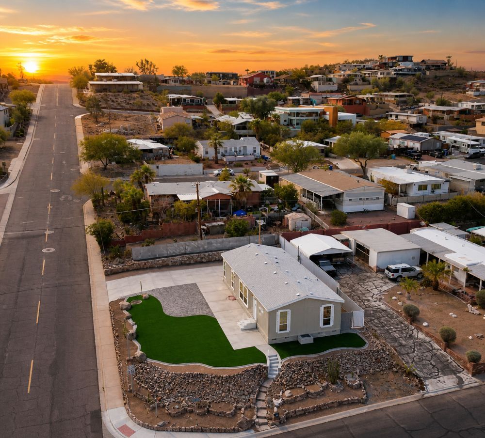 North Phoenix AZ home for sale aerial view showing property location, nearby homes, and hillside views